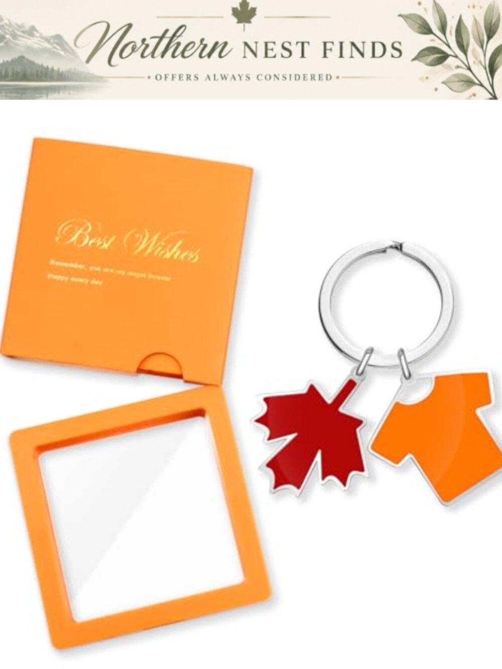 Maple Leaf Canada Keychain Souvenir for Purse Bag Decoration